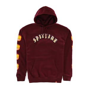 Spitfire Old Bighead Fill Sleeve Hoodie - Currant