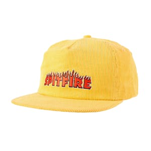 Spitfire Flash Fire Cord Snapback Hat - Yellow