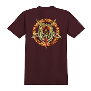 Spitfire Touch of Satan T-Shirt - Burgundy