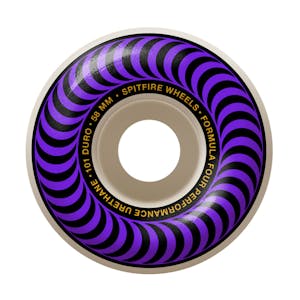 Spitfire Classic Swirl Formula Four 101D 58mm Skateboard Wheels - Purple