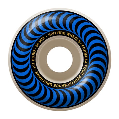 Spitfire Classic Swirl Formula Four 101D 56mm Skateboard Wheels - Blue