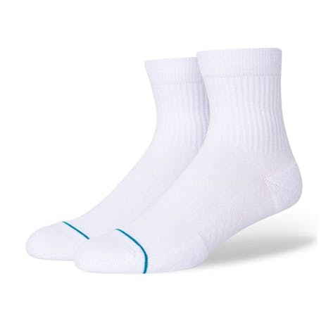 Stance Icon Quarter 3-Pack Socks - White
