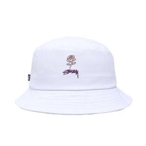 Stussy 80 Rose Bucket Hat - White
