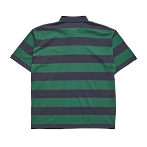 Stussy Italic Stripe Polo Shirt - Navy/Green