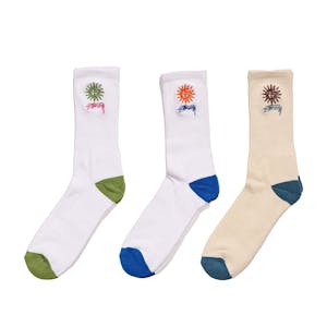 Stussy Love and Peace Socks 3 Pack - Multi
