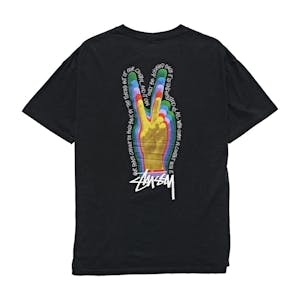 Stussy Peace Sign 50/50 T-Shirt - Pigment Black