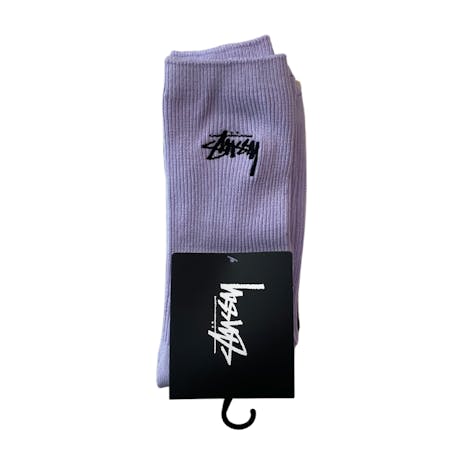 Stussy Rib Socks 3-Pack - Cream/Dark Green/Lilac