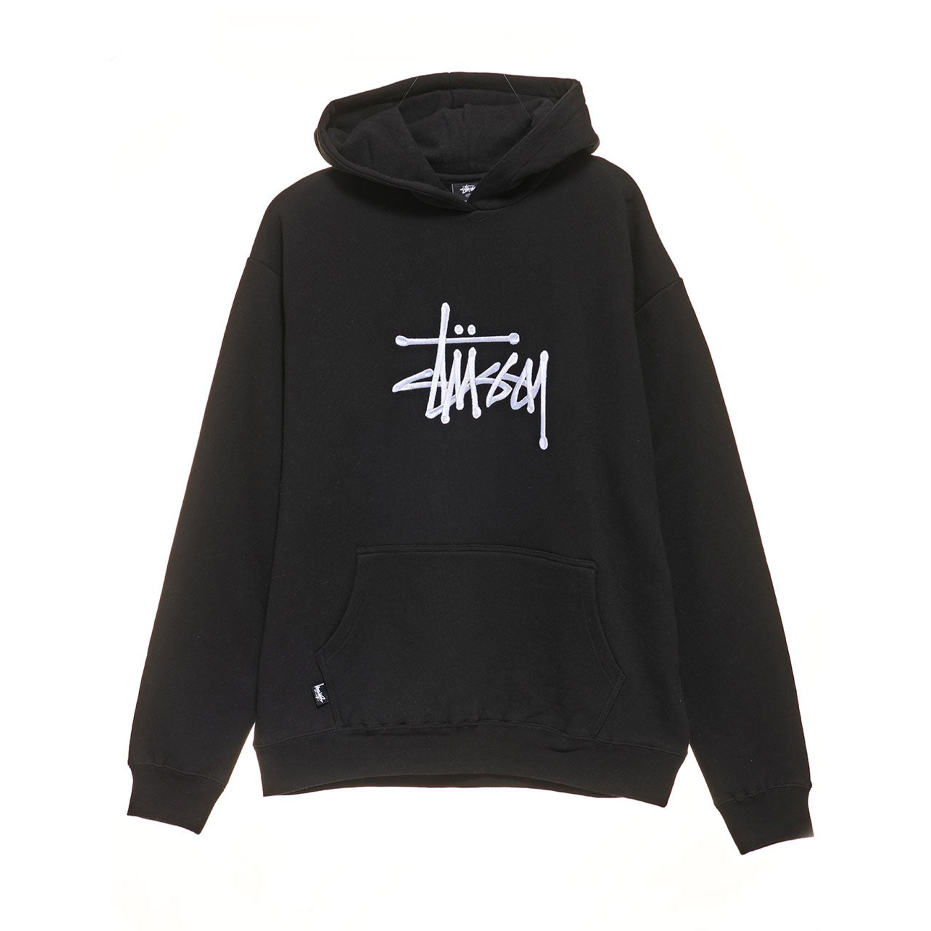 Stussy Embroidered Graffiti Hoodie - Black | BOARDWORLD Store