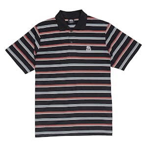 Stussy Murray Yarn Dye Polo Shirt - Black