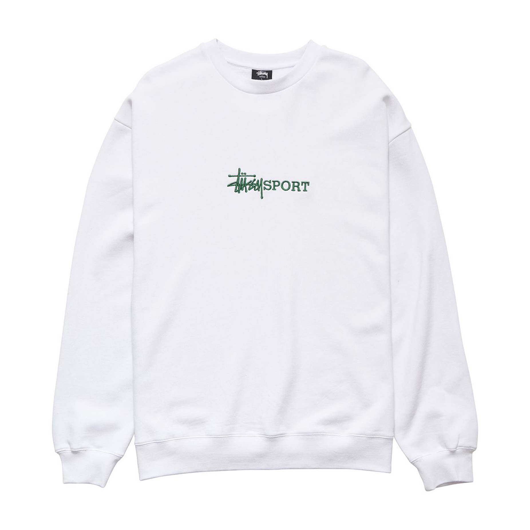 Stussy Sport Crewneck - White | BOARDWORLD Store