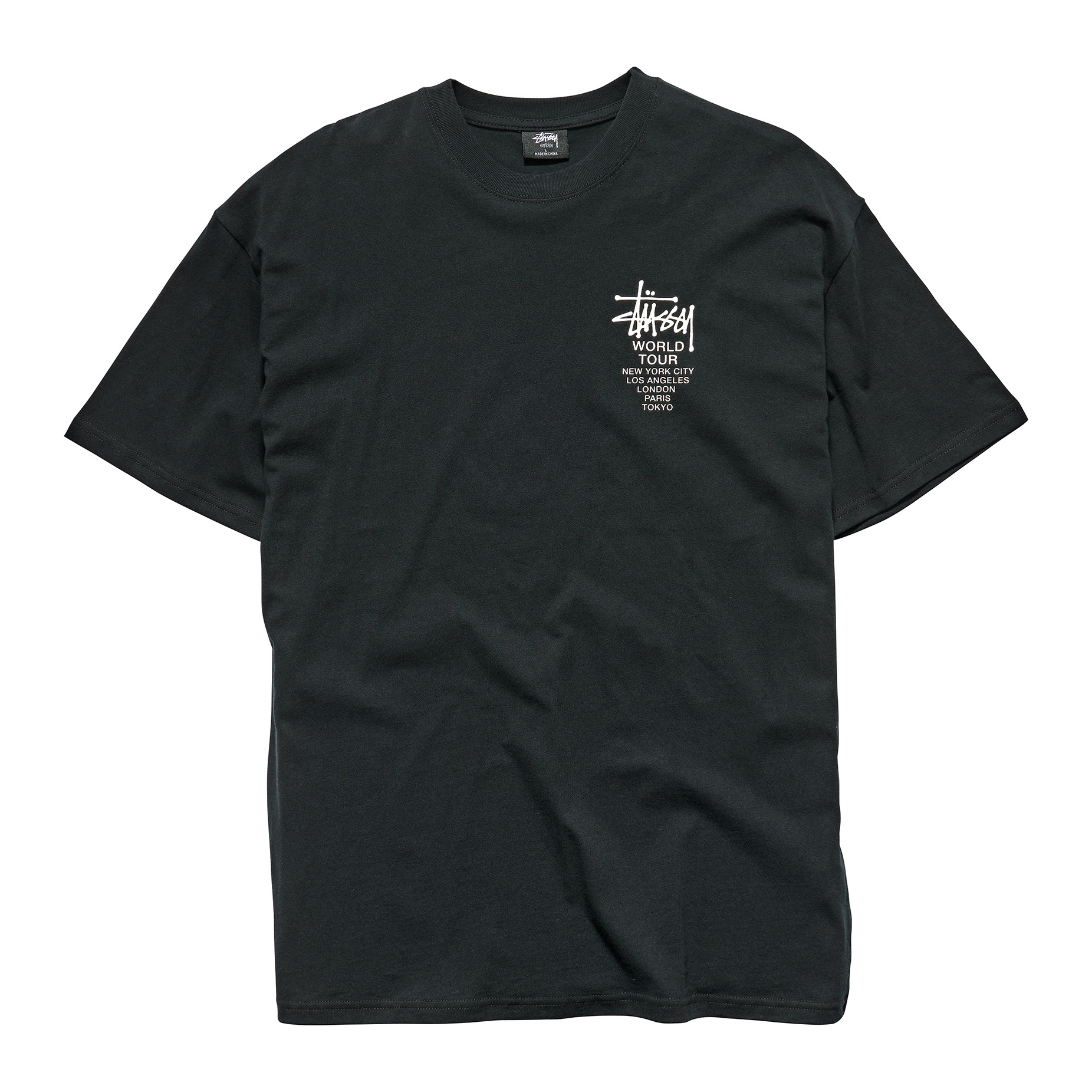 Stussy World Tour T-Shirt - Black | BOARDWORLD Store