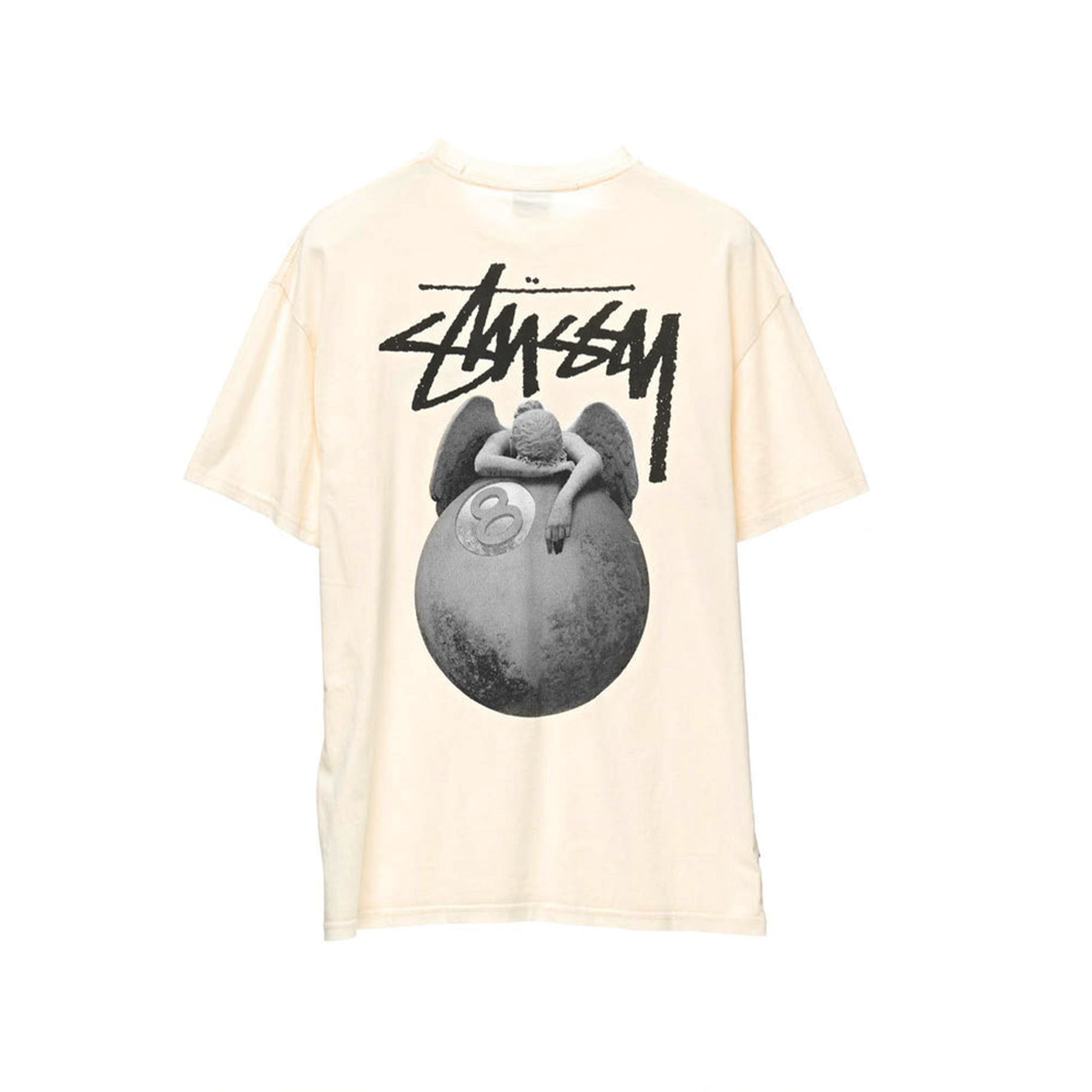 Stussy Angel 50-50 T-Shirt - Pigment Washed White | BOARDWORLD Store