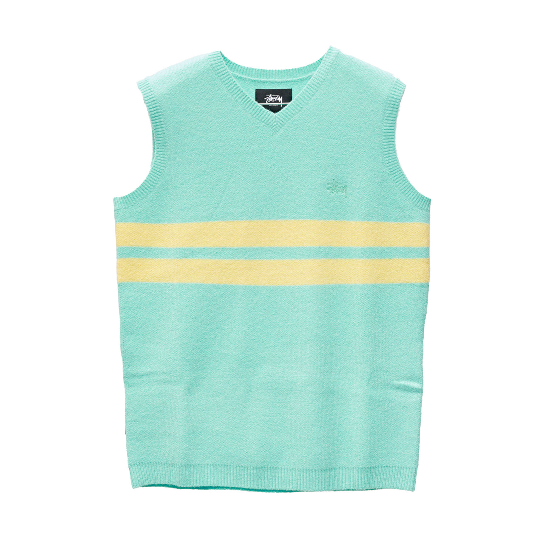 Stussy Brushed Stripe Knit Vest Sea Foam BOARDWORLD Store