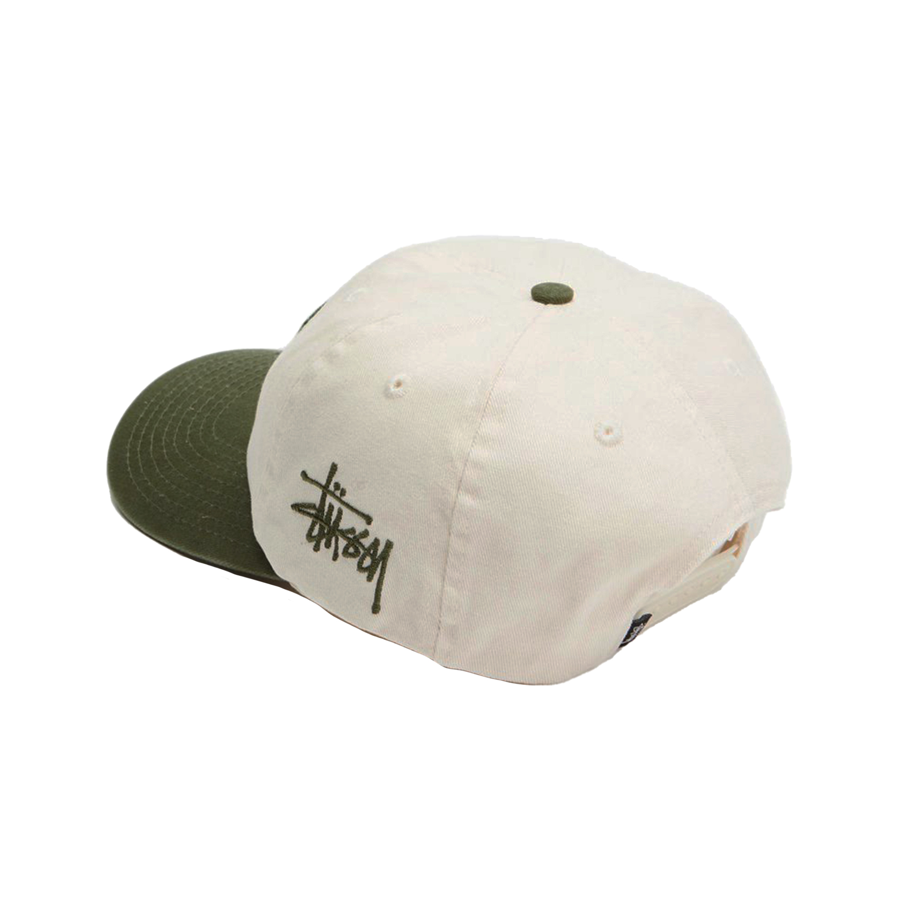 Stussy Chenille S Low Pro Hat - Bone/Forest | BOARDWORLD Store