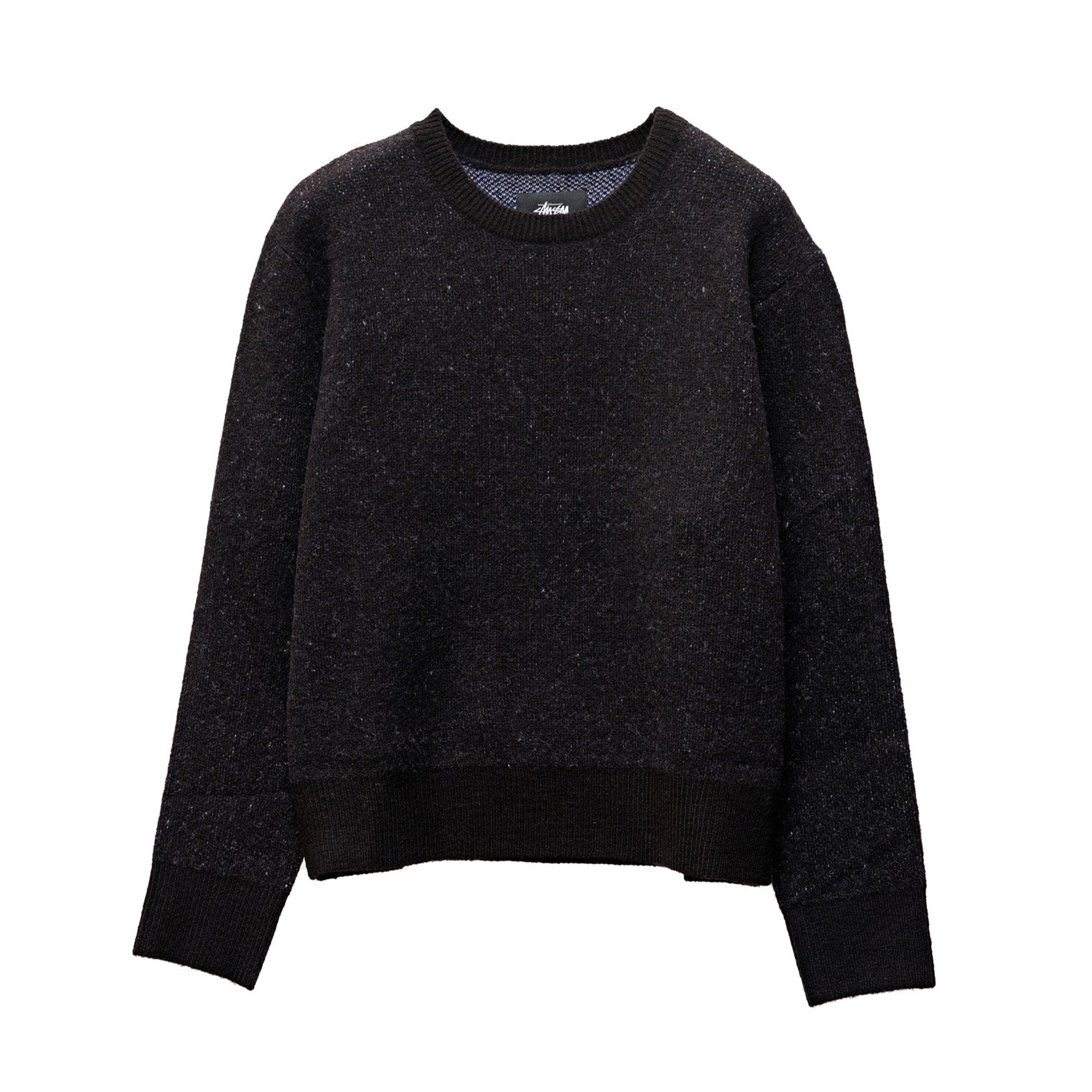 Stussy Paisley Knit Crewneck Sweater - Black | BOARDWORLD Store