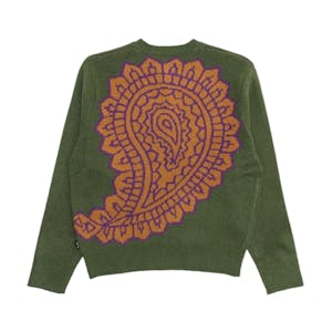 Stussy Paisley Knit Crewneck Sweater - Green