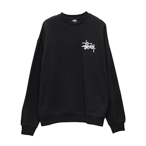 Stussy Shadow Graffiti Crewneck Sweater - Black