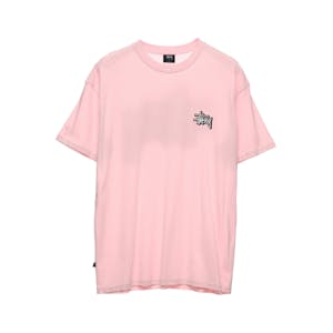 Stussy Solid Offset Graffiti T-Shirt - Washed Pink