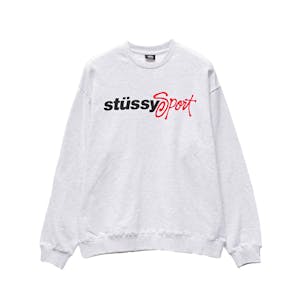 Stussy Sport 50/50 Crewneck Sweater - Snow Marle