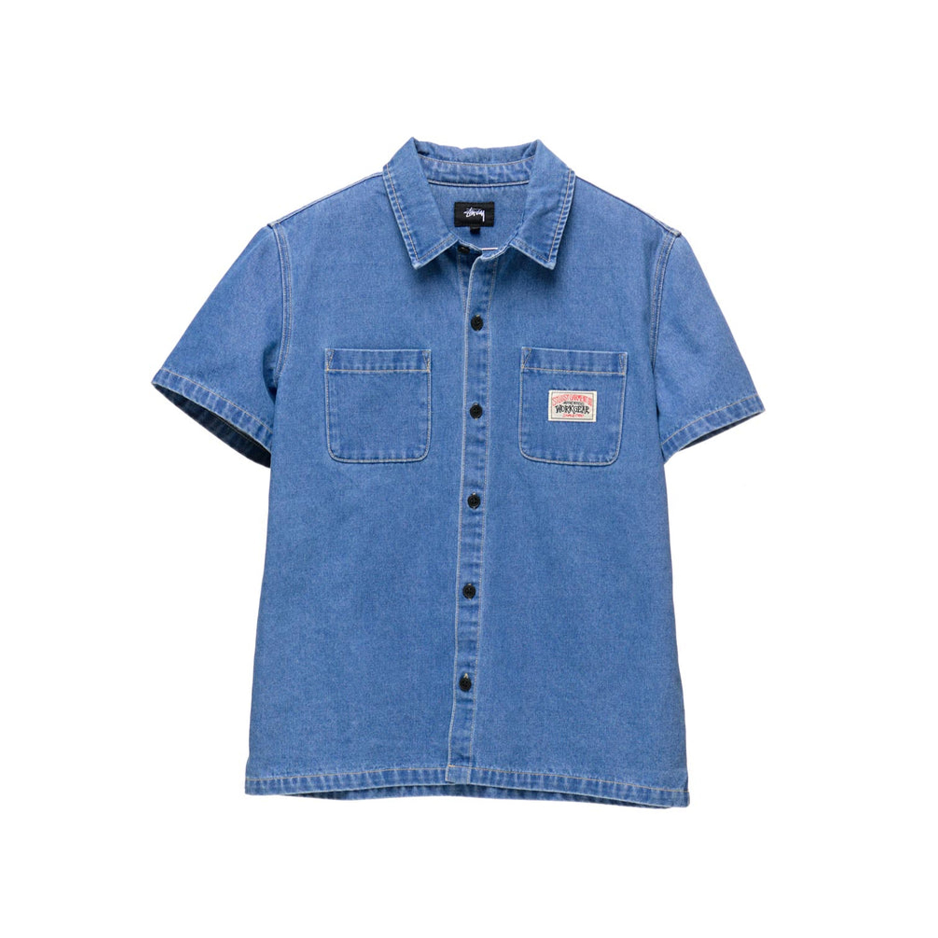 Stussy Workgear Denim Shirt - Mid Blue | BOARDWORLD Store