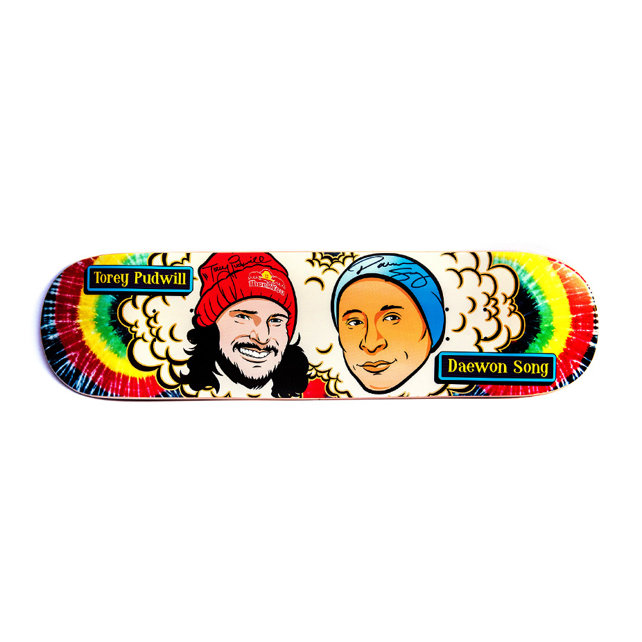 Thank You Skateboards "Buddies" Deck Autographed by Torey Pudwill & Daewon 8.50 