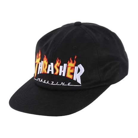 Thrasher Flame Mag Snapback Hat - Black