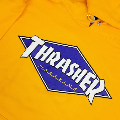 Thrasher Diamond Logo Hoodie - Gold