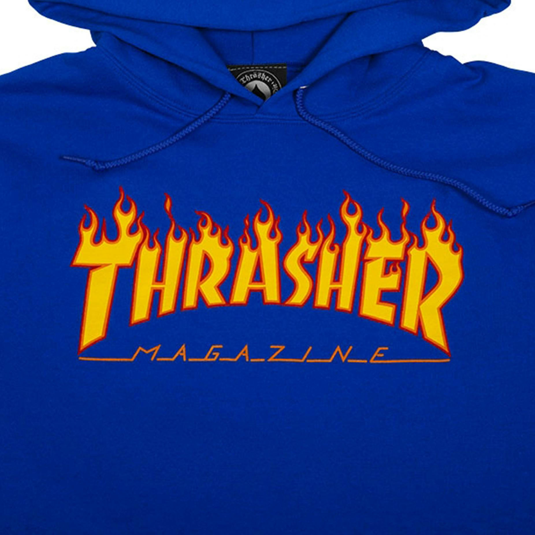 Thrasher Flame Hoodie Royal Blue Boardworld Store