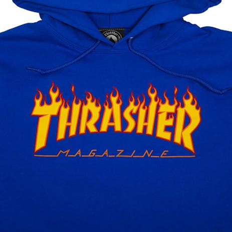 Thrasher Flame Hoodie - Royal Blue