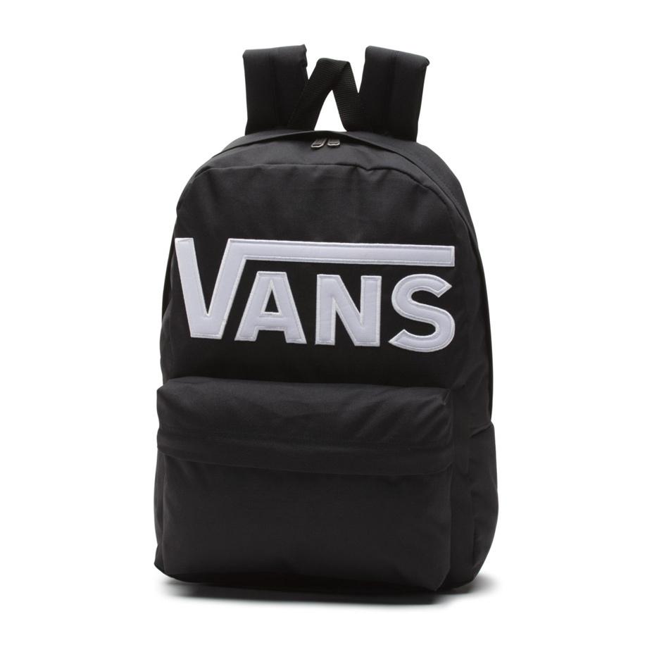 vans black and white backpack