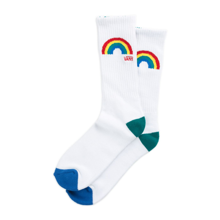 Vans Retro Rainbow Crew Sock - White 