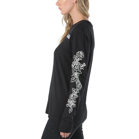 Vans Women’s Rose Thorns Long Sleeve T-Shirt - Black