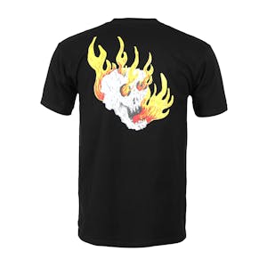 Vans Rowan Flame Skull T-Shirt - Black