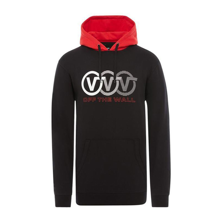 vans black and red hoodie