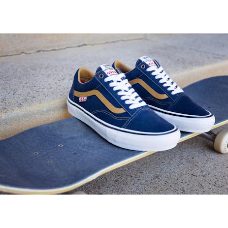 Vans Skate Old Skool Reynolds Skate Shoe - Navy/Golden Brown