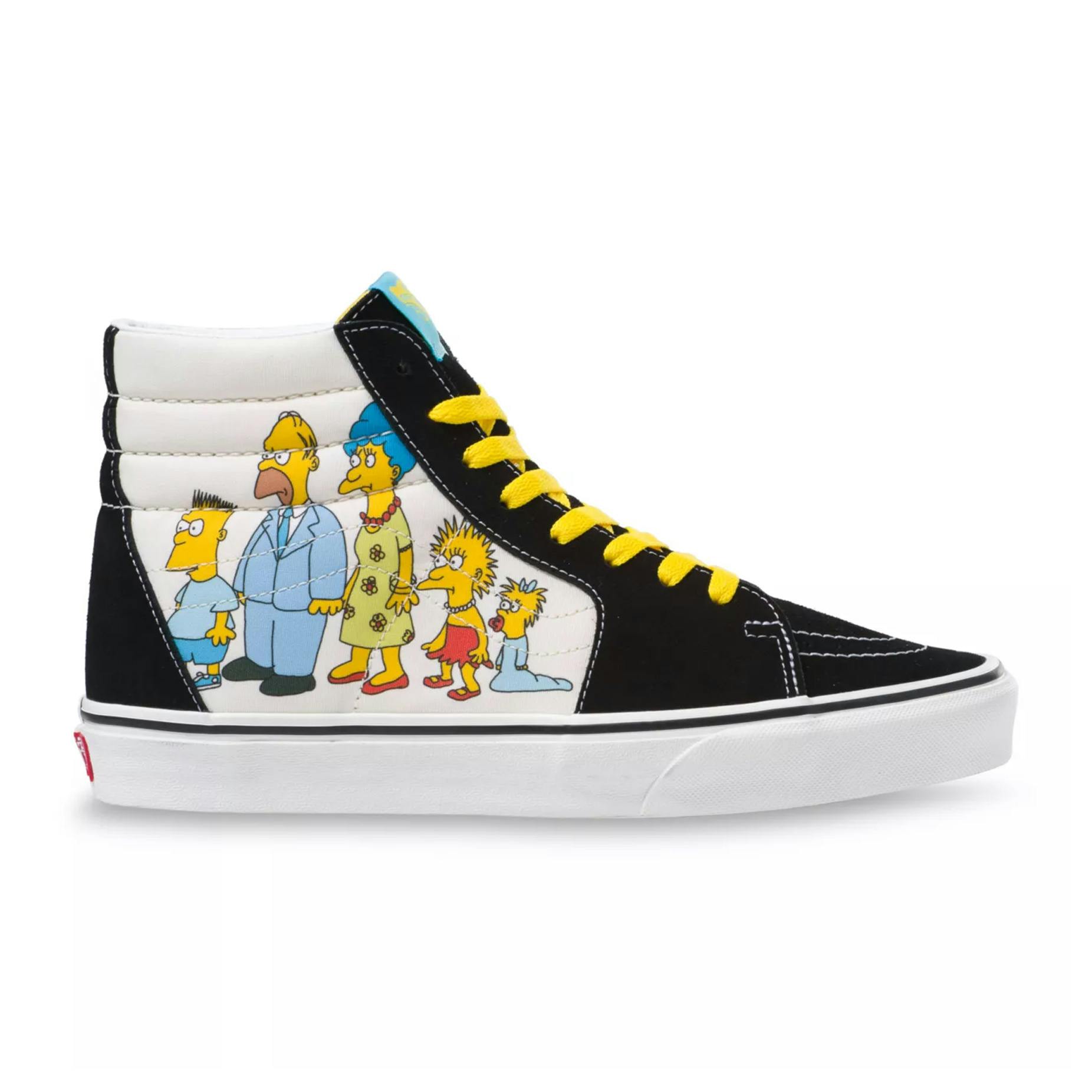 Vans x The Simpsons Sk8 Hi Skate Shoe Simpson Family