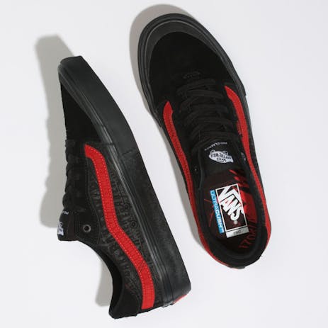 Vans x Baker Style 112 Pro Skate Shoe - Black/Black/Red