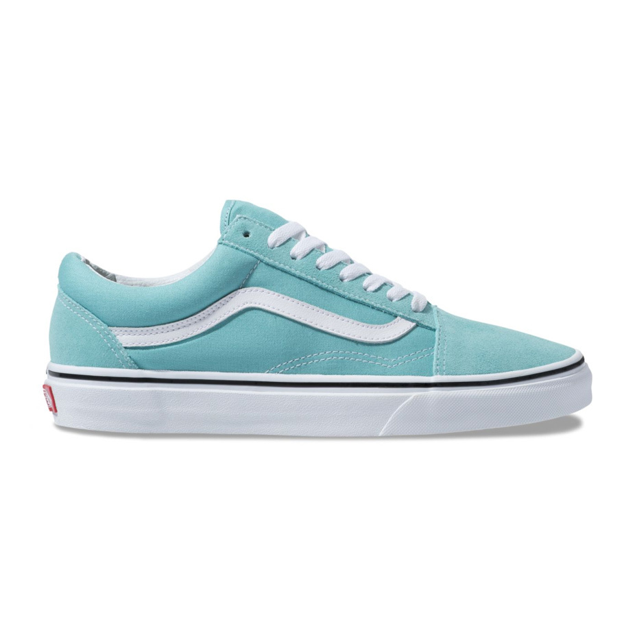 Vans old skool aqua haze outlet & true white shoes