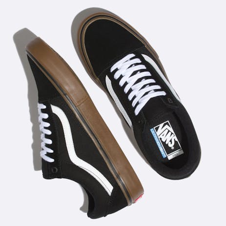 Vans Old Skool Pro Skate Shoe - Black/White/Medium Gum