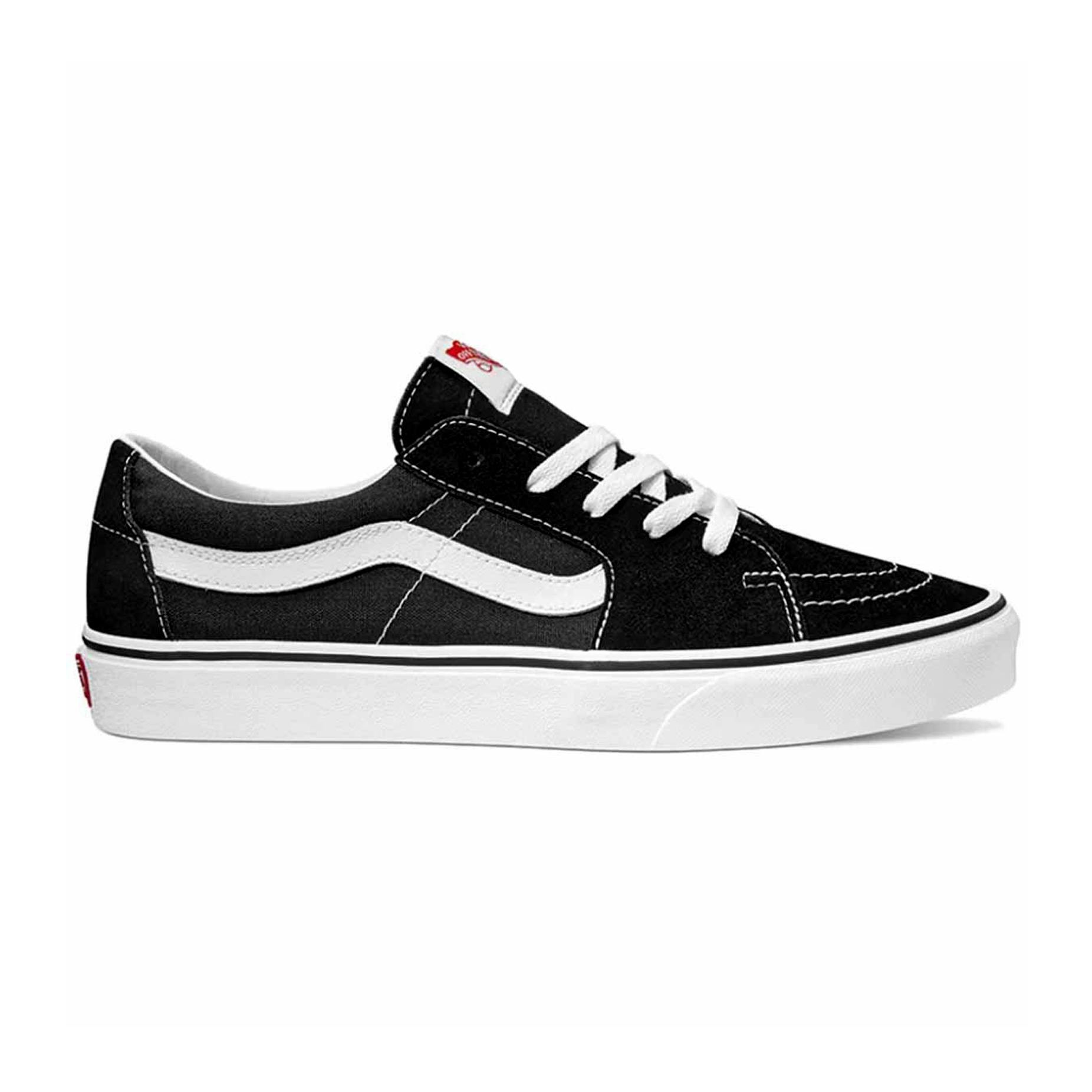 Sk8 Low Skate Shoe Black/True White | BOARDWORLD Store