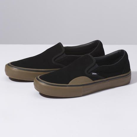 Vans Slip-On Pro Skate Shoe - Black/Gum