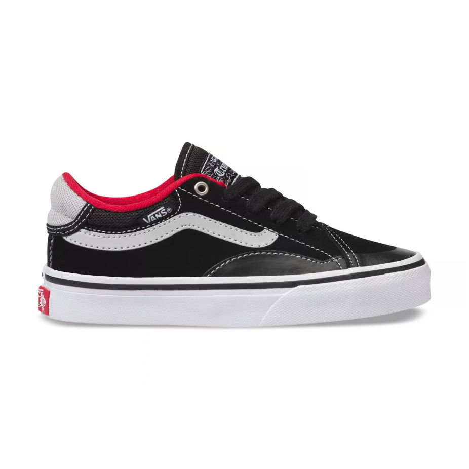 red and white and black vans