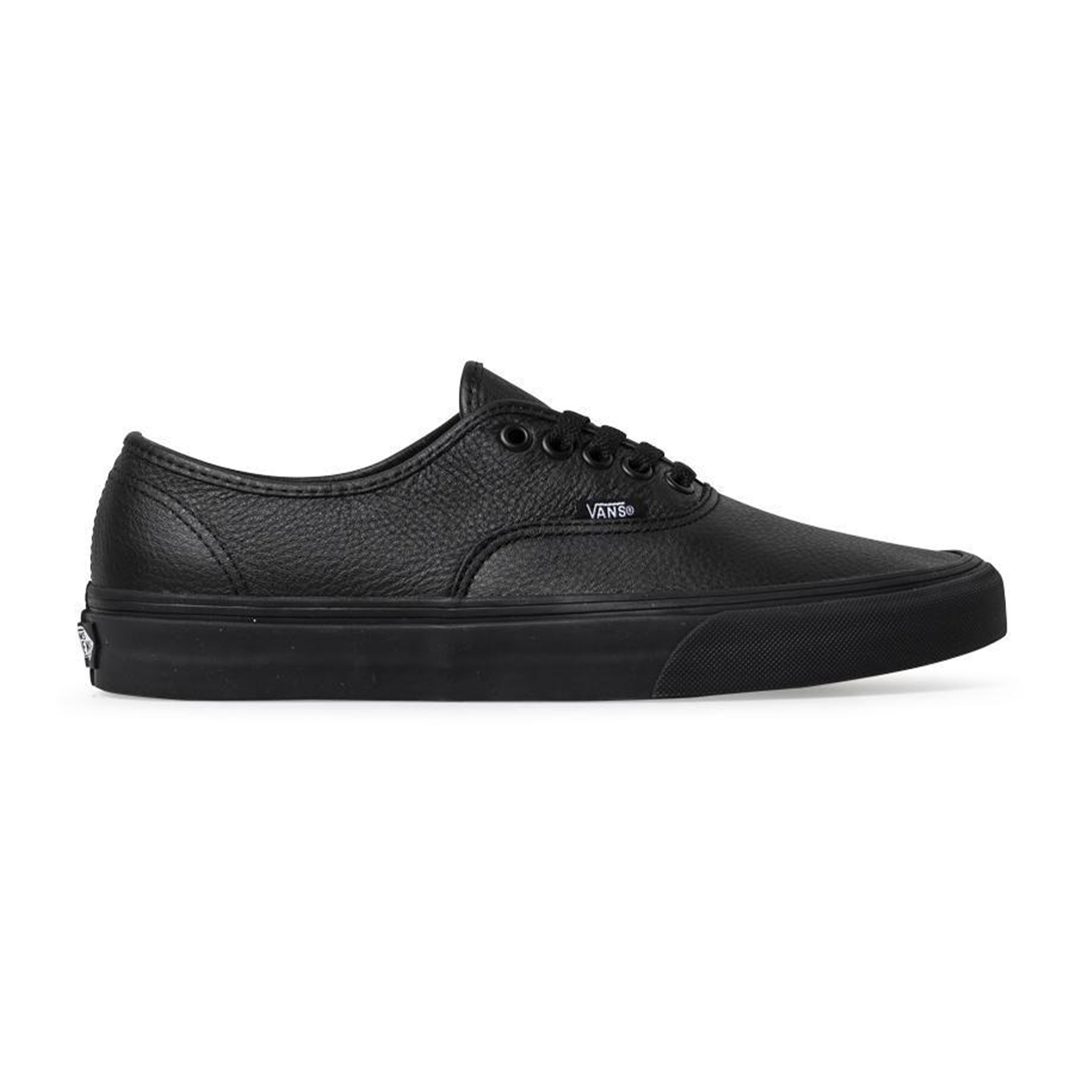 Vans authentic shop leather black mono