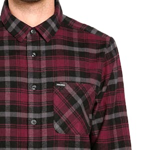 Volcom Caden Plaid Long Sleeve Flannel Shirt - Port