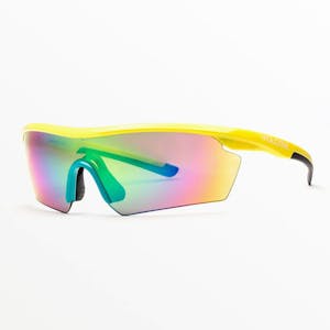 Volcom Download Sunglasses - Gloss Yellow / Rainbow mirror
