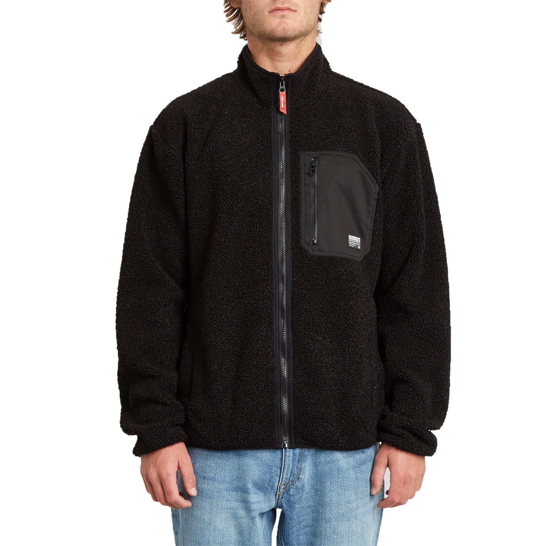 Volcom Muzzer Fuzzar Zip Fleece - Black | BOARDWORLD Store