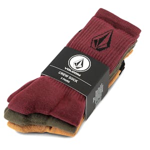 Volcom Full Stone Socks - Multi - 3 Pairs