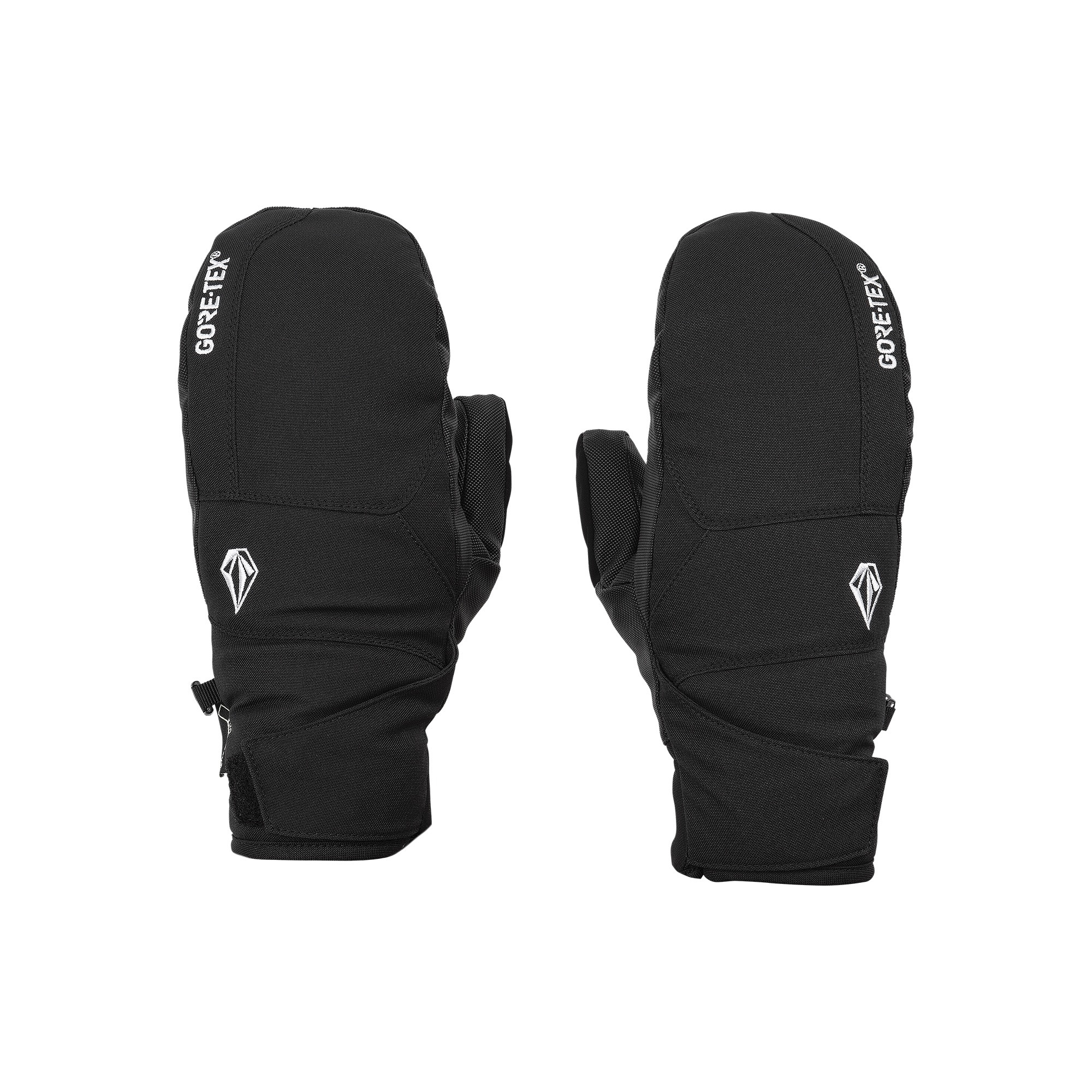 black snowboard mittens