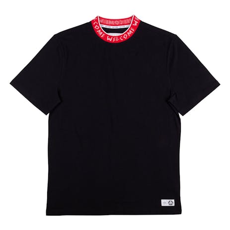 Welcome Nodus Jacquard Knit T-Shirt - Black