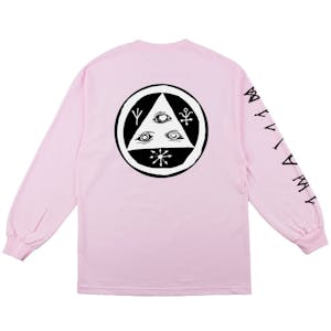 Welcome Tali-Scrawl Long Sleeve T-Shirt - Pink/Black/White